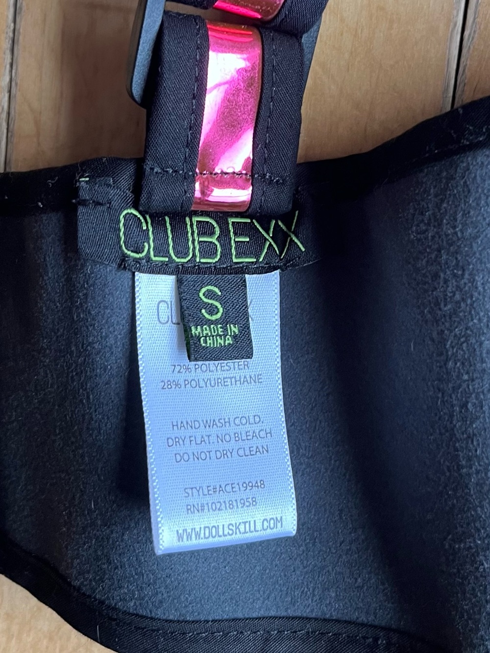 Club Exx Rainbow Holographic Patent Bustier Crop Top Size Small - Picture 6 of 7